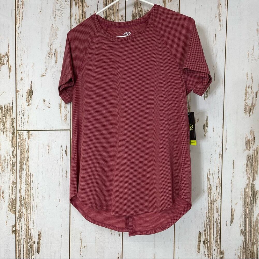 NWT Athletic Works Shirt. Size Small. Maroon. Can be worn tied in a knot